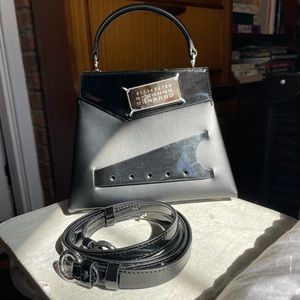 Maison Margiela small snatched black leather purse, brand new, never used
